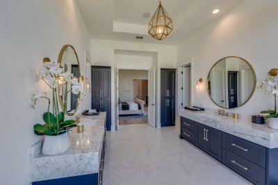 Vanity with Marble Countertop
